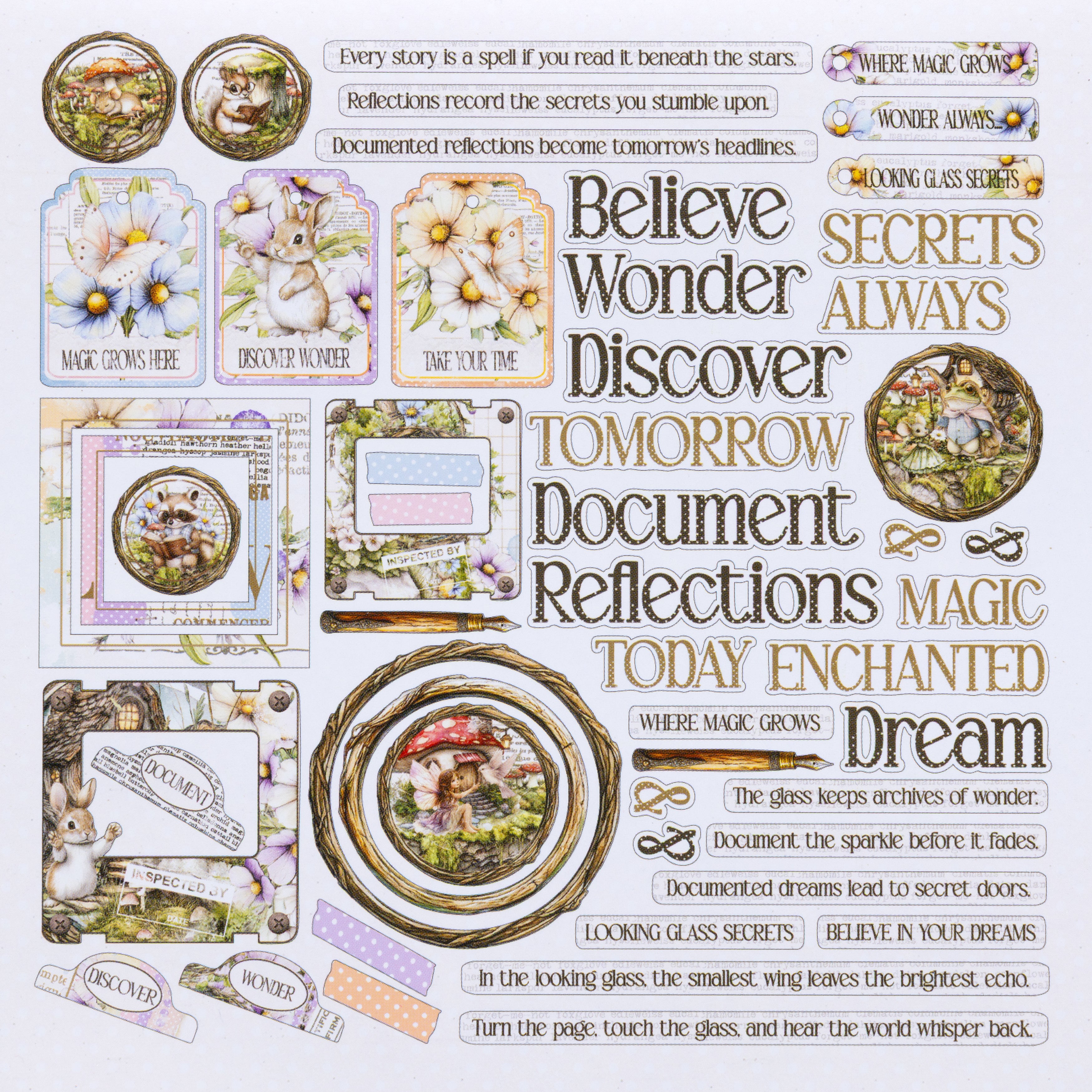 49 & Market The Looking Glass Chipboard Assortment